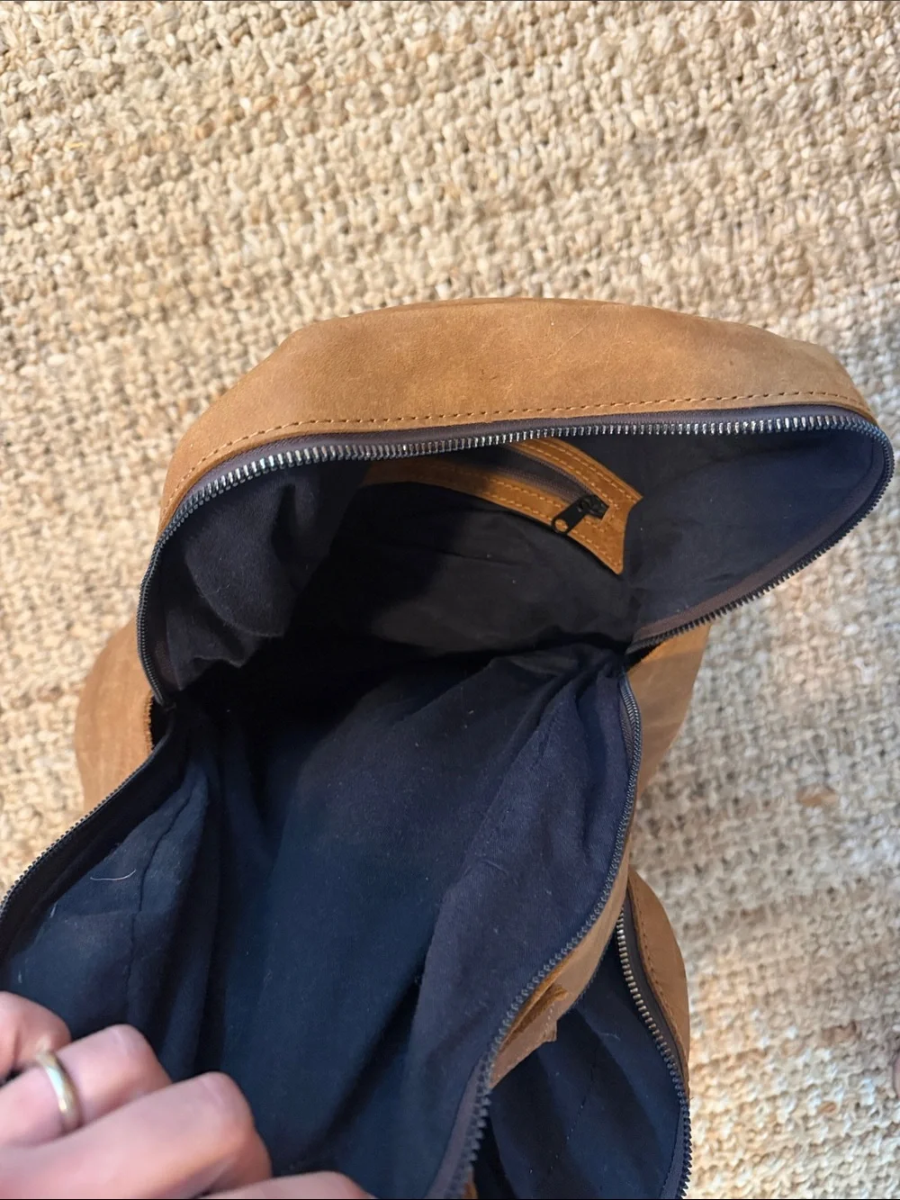 Leather Backpack - Brown Casual Bag